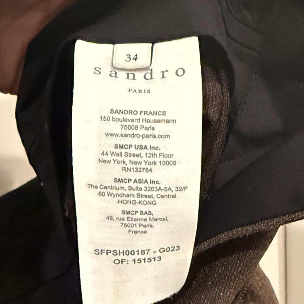Sandro Dark Brown Women's Bermuda Shorts - Picture 5 of 6
